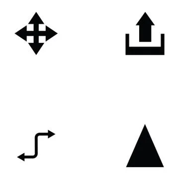 Arrow icon set Stock Illustration