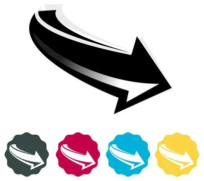 Arrow Icon Set Stock Illustration