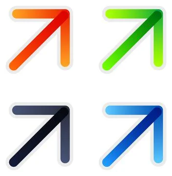 Arrow Icon Set Stock Illustration