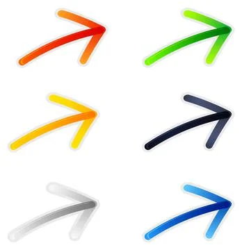 Arrow Icon Set Stock Illustration
