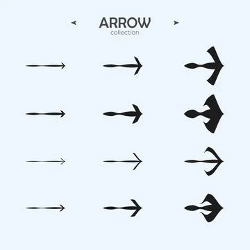 Arrow icon set. Universal Arrow icon. Arrow basic UI elements. To use in web and Illustrazione stock