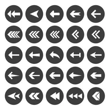 Arrow icon set. Vector illustration, flat design. Stock-Illustration