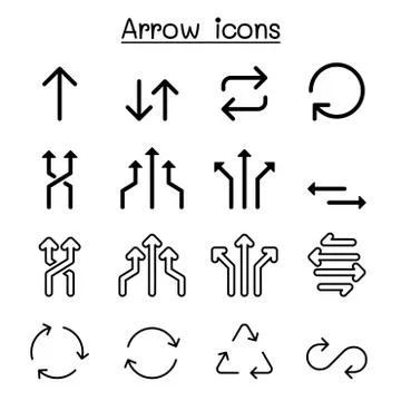 Arrow icon set vector illustration graphic design Stock-Illustration