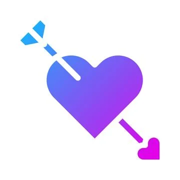 Arrow icon solid gradient style valentine illustration vector element and s.. 스톡 일러스트