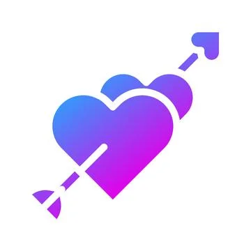 Arrow icon solid gradient style valentine illustration vector element and s.. 库存插图