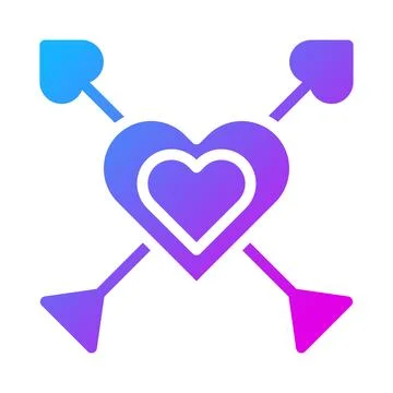 Arrow icon solid gradient style valentine illustration vector element and s.. Illustrazione stock