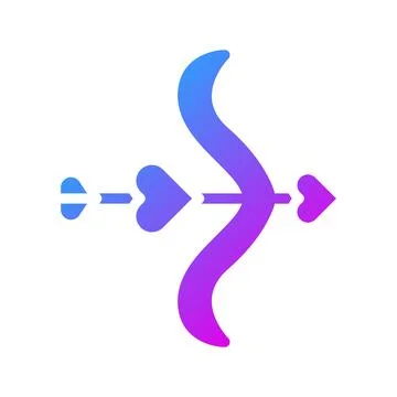 Arrow icon solid gradient style valentine illustration vector element and s.. 库存插图