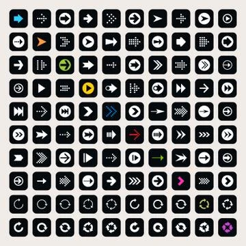 Arrow icon on square shapes 스톡 일러스트