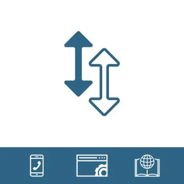 Arrow icon stock vector illustration flat design 스톡 일러스트