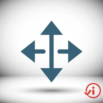Arrow icon stock vector illustration flat design Stock Illustration