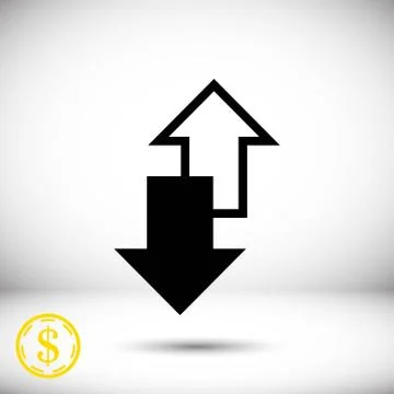 Arrow icon stock vector illustration flat design イラスト素材