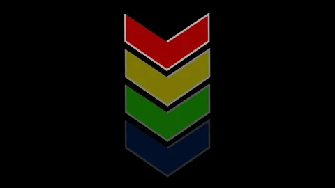 Arrow icon swipe down animation black background. Stock Footage 336977904