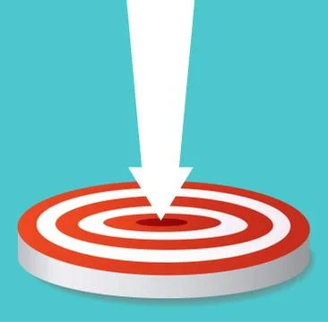 Arrow icon on target archery vector Stock Illustration