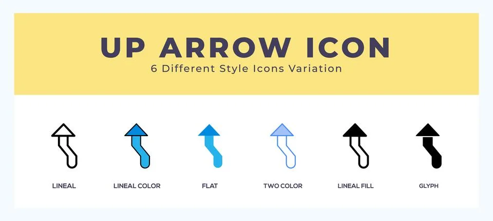 Up arrow icon vector design illustration in trendy style Stock Illustration