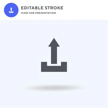 Arrow icon vector, filled flat sign, solid pictogram isolated on white, logo  Stock Illustration