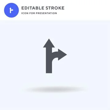 Arrow icon vector, filled flat sign, solid pictogram isolated on white, logo  Stock Illustration
