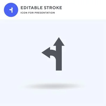 Arrow icon vector, filled flat sign, solid pictogram isolated on white, logo  Stock Illustration