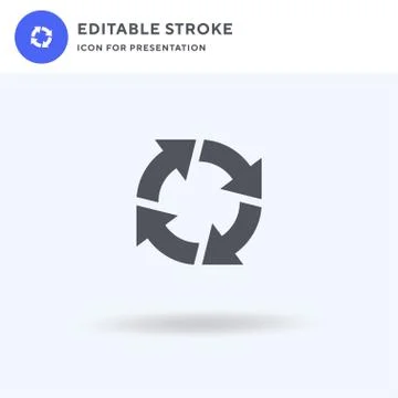 Arrow icon vector, filled flat sign, solid pictogram isolated on white, logo Stock Illustration