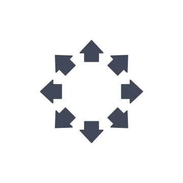 Arrow Icon Vector flat design style Stock Illustration