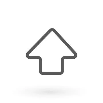 Arrow Icon Vector flat design style. Mobile application user interface elemen Stock Illustration