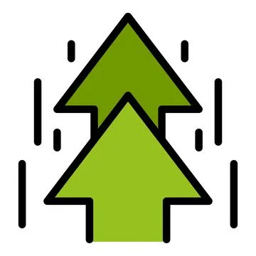 Arrow up icon vector flat Stock Illustration