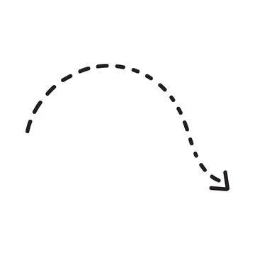 Arrow icon vector hand drawn. Arrow sketch handmade doodle swipe up symbol si Stock Illustration