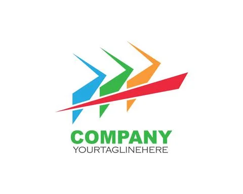 Arrow icon vector illustration Logo Template Stock-Illustration