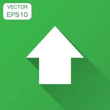 Arrow icon. Vector illustration with long shadow. Business concept arrow flat Illustrazione stock