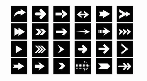 Arrow icon vector set. Stock Illustration