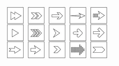 Arrow icon vector set. Stock Illustration