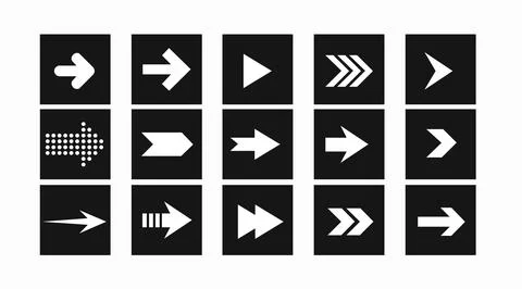 Arrow icon vector set. Stock Illustration