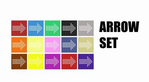 Arrow icon vector set. Stock Illustration