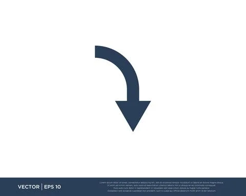 Arrow Icon Vector Template Symbol Design Editable Resizable EPS 10 Stock Illustration