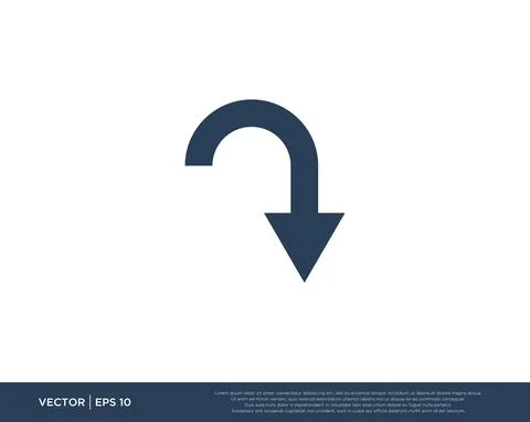 Arrow Icon Vector Template Symbol Design Editable Resizable EPS 10 Stock Illustration