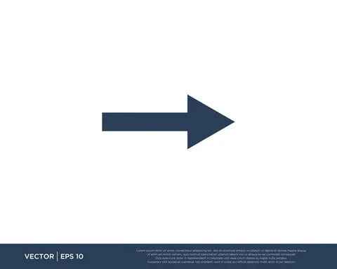 Arrow Icon Vector Template Symbol Design Editable Resizable EPS 10 Stock Illustration