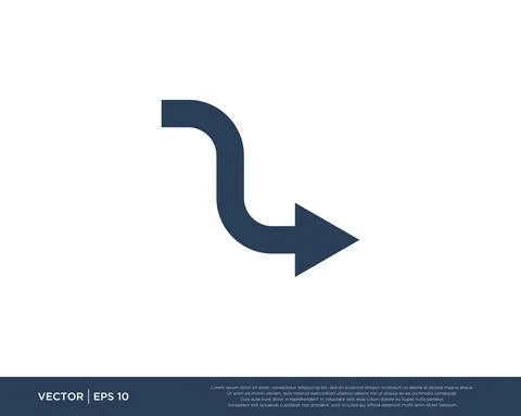 Arrow Icon Vector Template Symbol Design Editable Resizable EPS 10 Stock Illustration