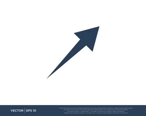 Arrow Icon Vector Template Symbol Design Editable Resizable EPS 10 Stock Illustration
