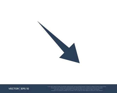 Arrow Icon Vector Template Symbol Design Editable Resizable EPS 10 Stock Illustration