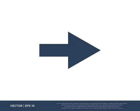 Arrow Icon Vector Template Symbol Design Editable Resizable EPS 10 Stock Illustration