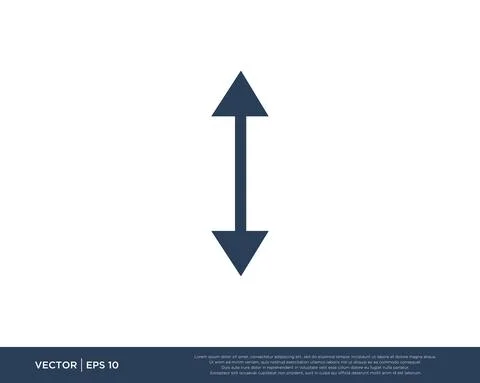 Arrow Icon Vector Template Symbol Design Editable Resizable EPS 10 Stock Illustration