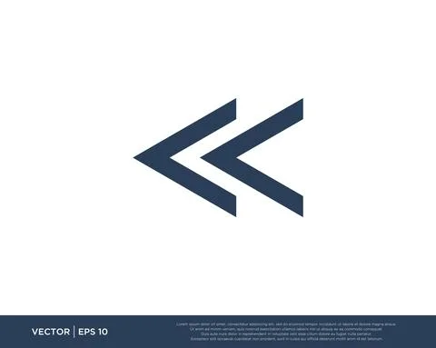 Arrow Icon Vector Template Symbol Design Editable Resizable EPS 10 Stock Illustration