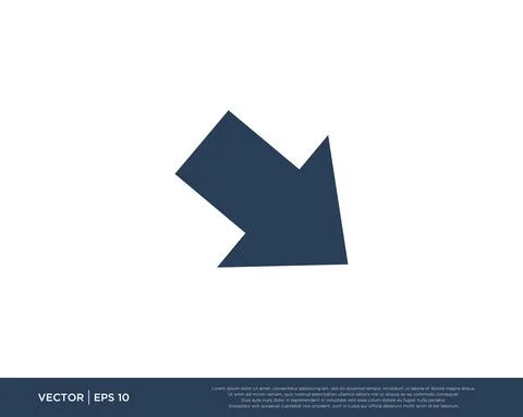 Arrow Icon Vector Template Symbol Design Editable Resizable EPS 10 Stock Illustration