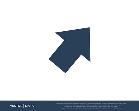 Arrow Icon Vector Template Symbol Design Editable Resizable EPS 10 Stock Illustration