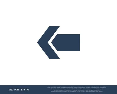 Arrow Icon Vector Template Symbol Design Editable Resizable EPS 10 Stock Illustration
