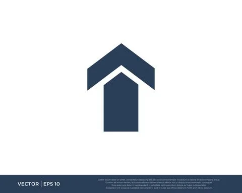 Arrow Icon Vector Template Symbol Design Editable Resizable EPS 10 Stock Illustration