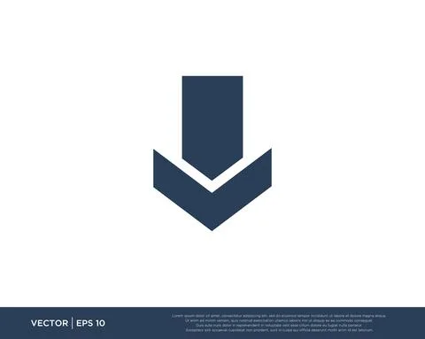 Arrow Icon Vector Template Symbol Design Editable Resizable EPS 10 Stock Illustration