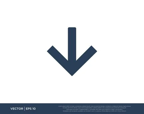 Arrow Icon Vector Template Symbol Design Editable Resizable EPS 10 Stock Illustration
