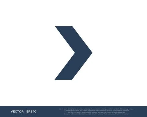 Arrow Icon Vector Template Symbol Design Editable Resizable EPS 10 Stock Illustration