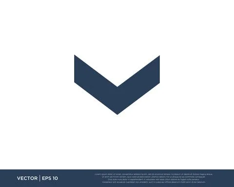 Arrow Icon Vector Template Symbol Design Editable Resizable EPS 10 Stock Illustration