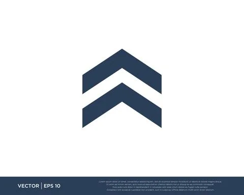Arrow Icon Vector Template Symbol Design Editable Resizable EPS 10 Stock Illustration